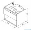 Excellent Tuto 2.0 szafka wisząca front gładki niski 60x50x46,5 cm biały połysk MLEX.2171.K.60.011W.WHWH
